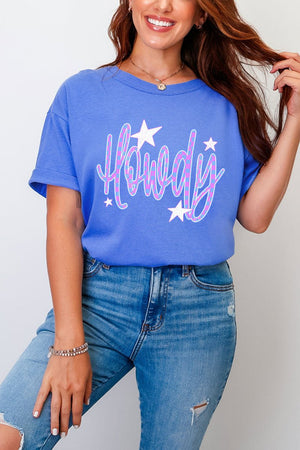 Electric Cowgirl Howdy Comfort Colors Adult Ring - Spun Cotton Tee - Wholesale Accessory Market