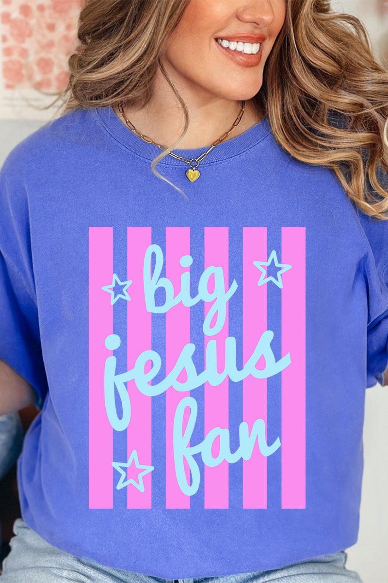 Pastel Pop Big Jesus Fan Comfort Colors Adult Ring-Spun Cotton Tee - Wholesale Accessory Market