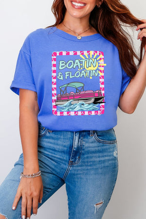 Sunny Boatin & Floatin Comfort Colors Adult Ring - Spun Cotton Tee - Wholesale Accessory Market