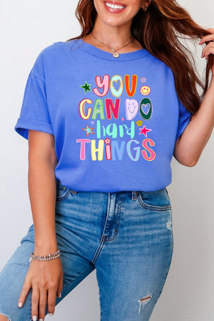 You Can Do Hard Things Comfort Colors Adult Ring - Spun Cotton Tee - Wholesale Accessory Market