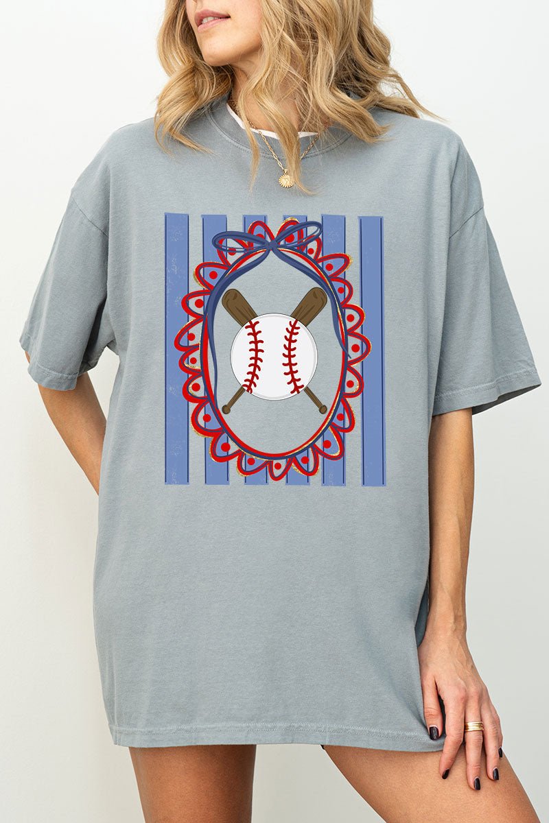 Baseball Stripes Comfort Colors Adult Ring - Spun Cotton Tee - Wholesale Accessory Market