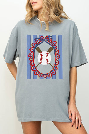 Baseball Stripes Comfort Colors Adult Ring - Spun Cotton Tee - Wholesale Accessory Market