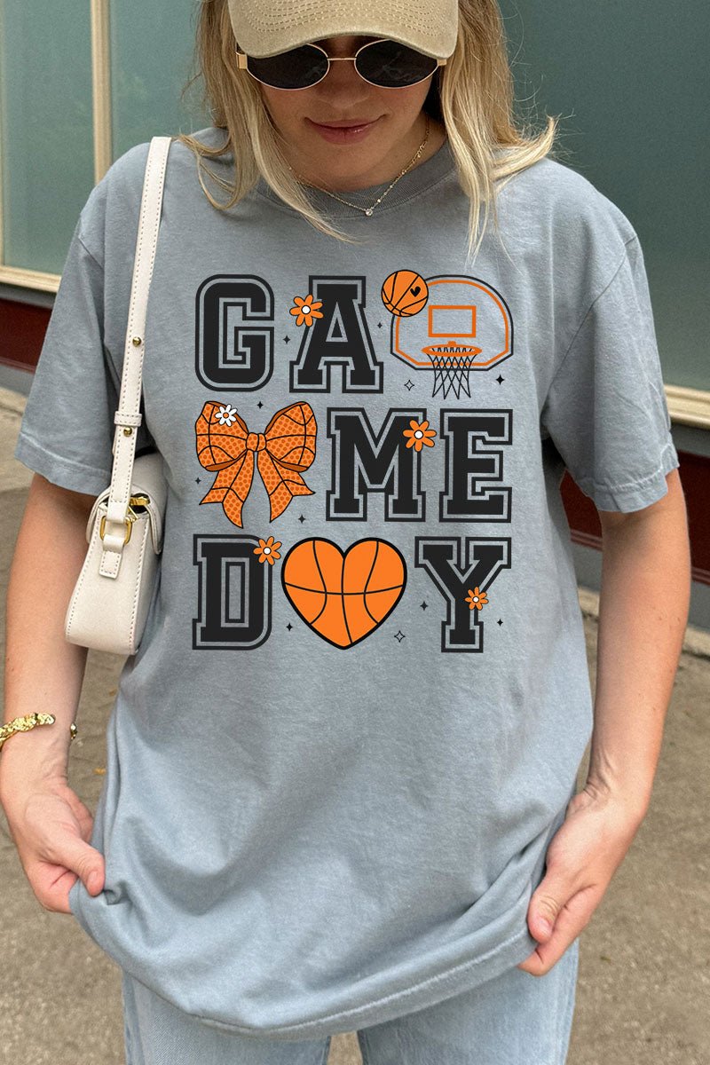 Basketball Game Day Comfort Colors Adult Ring - Spun Cotton Tee - Wholesale Accessory Market