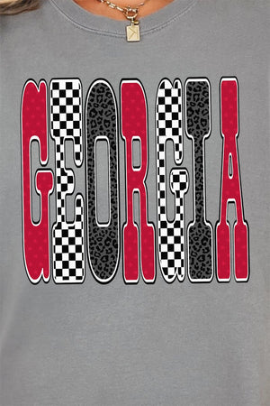 Checkered & Cheetah Georgia Comfort Colors Adult Ring - Spun Cotton Tee - Wholesale Accessory Market