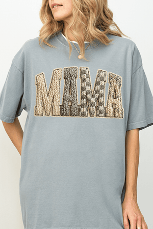 Faux Yarn Check Mama Comfort Colors Adult Ring - Spun Cotton Tee - Wholesale Accessory Market