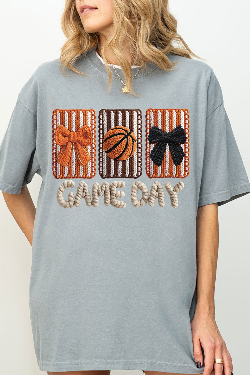 Faux Yarn Coquette Game Day Comfort Colors Adult Ring - Spun Cotton Tee - Wholesale Accessory Market