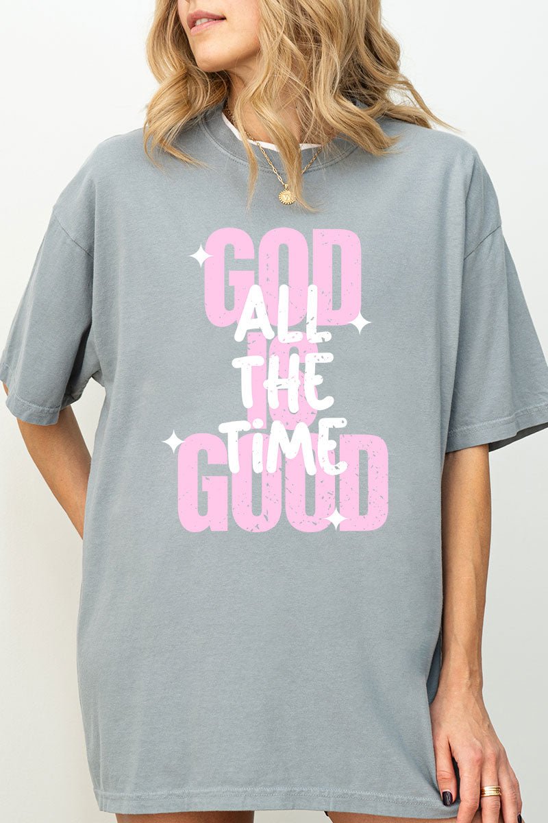 God Is Good All The Time Comfort Colors Adult Ring - Spun Cotton Tee - Wholesale Accessory Market