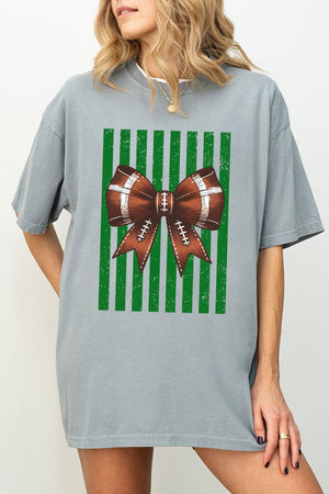 Green Varsity Bow Comfort Colors Adult Ring-Spun Cotton Tee - Wholesale Accessory Market