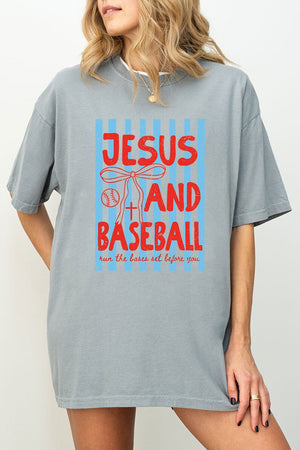 Jesus And Baseball Comfort Colors Adult Ring - Spun Cotton Tee - Wholesale Accessory Market