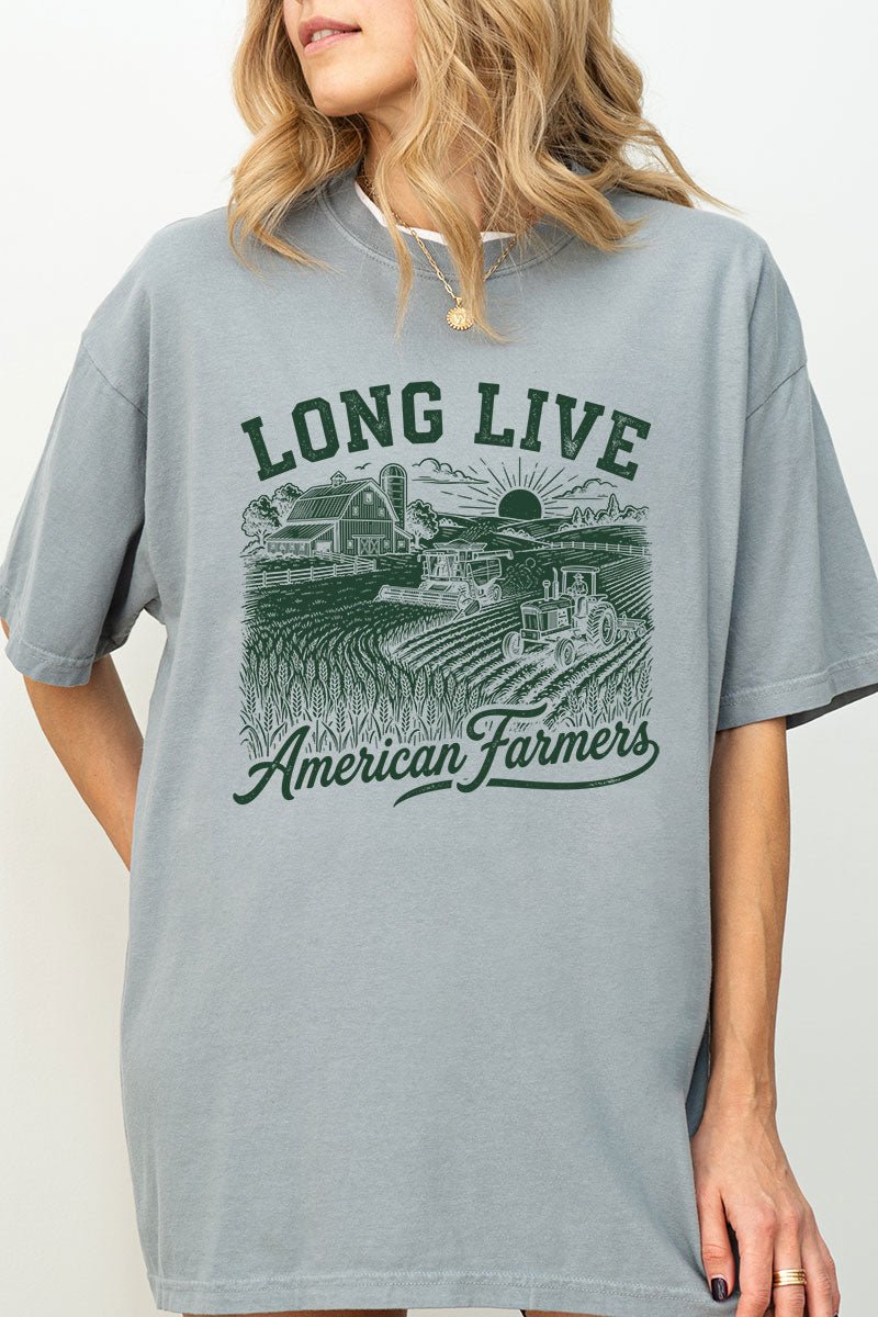 Long Live American Farmers Comfort Colors Adult Ring-Spun Cotton Tee - Wholesale Accessory Market