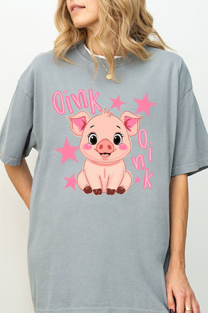 Oink Oink Shake Full Front & Back Design Comfort Colors Adult Ring-Spun Cotton Tee - Wholesale Accessory Market