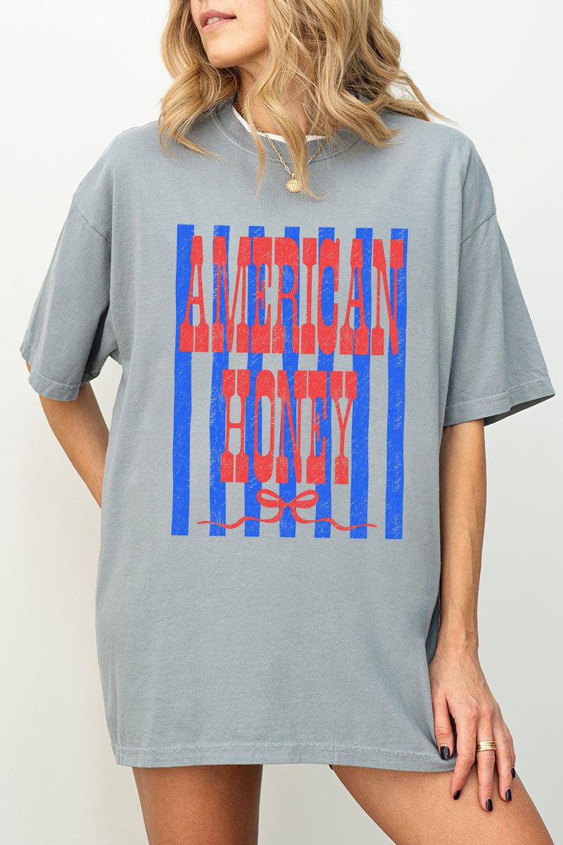 Red American Honey Energy Comfort Colors Adult Ring - Spun Cotton Tee - Wholesale Accessory Market