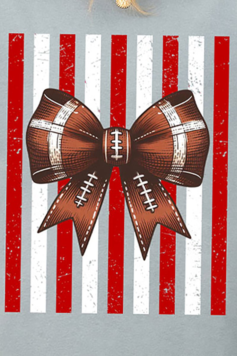 Red & White Varsity Bow Comfort Colors Adult Ring-Spun Cotton Tee - Wholesale Accessory Market