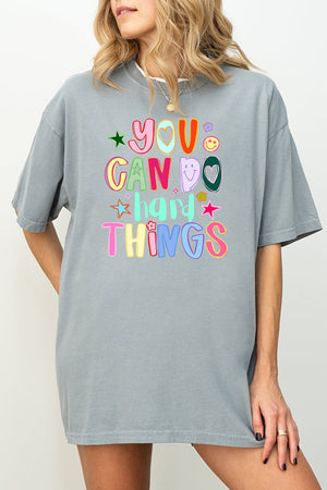 You Can Do Hard Things Comfort Colors Adult Ring - Spun Cotton Tee - Wholesale Accessory Market