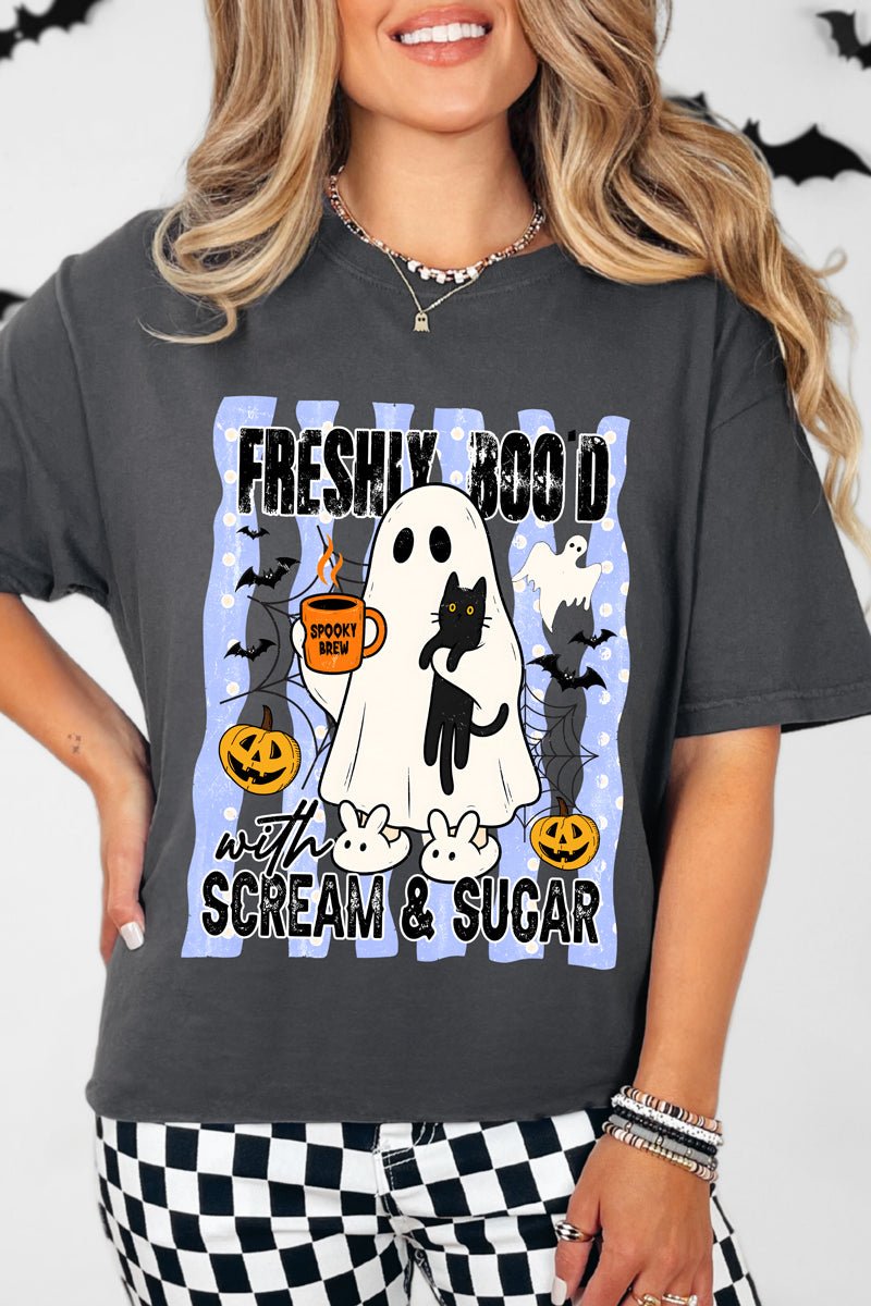 Scream & Sugar Ghost Brew Comfort Colors Adult Ring-Spun Cotton Tee - Wholesale Accessory Market