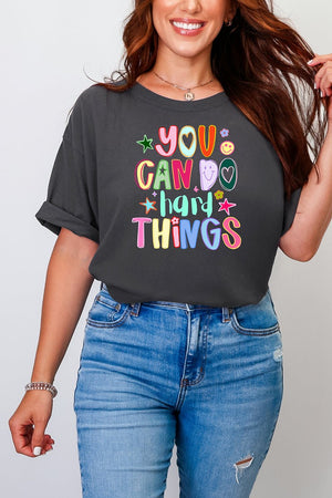 You Can Do Hard Things Comfort Colors Adult Ring - Spun Cotton Tee - Wholesale Accessory Market
