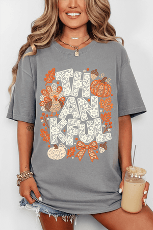 Thankful Lacework Comfort Colors Adult Ring-Spun Cotton Tee - Wholesale Accessory Market