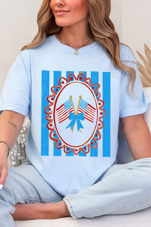 Freedom Flags Forever Comfort Colors Adult Ring - Spun Cotton Tee - Wholesale Accessory Market