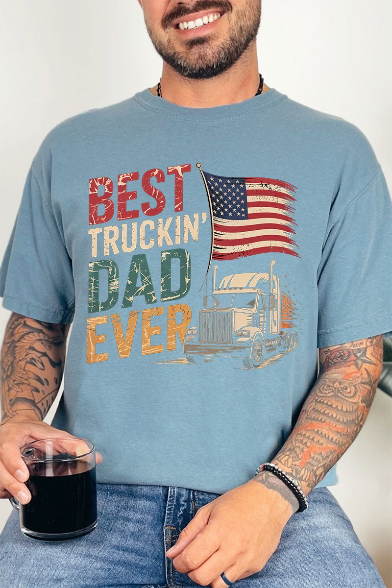 Best Truckin' Dad Ever Comfort Colors Adult Ring - Spun Cotton Tee - Wholesale Accessory Market