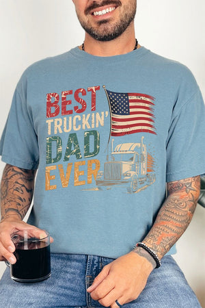 Best Truckin' Dad Ever Comfort Colors Adult Ring - Spun Cotton Tee - Wholesale Accessory Market
