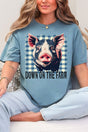 Down On The Farm Pig Comfort Colors Adult Ring - Spun Cotton Tee - Wholesale Accessory Market