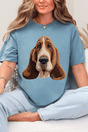 Faux Yarn Basset Hound Comfort Colors Adult Ring - Spun Cotton Tee - Wholesale Accessory Market