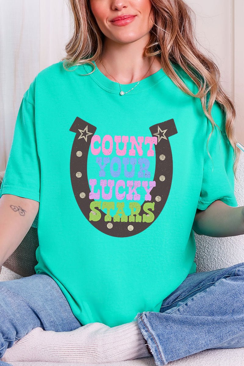Count Your Lucky Stars Comfort Colors Adult Ring - Spun Cotton Tee - Wholesale Accessory Market