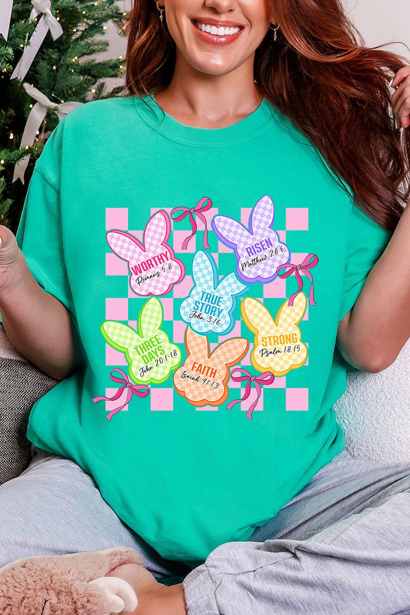 Little Bunnies, Big Faith Comfort Colors Adult Ring - Spun Cotton Tee - Wholesale Accessory Market