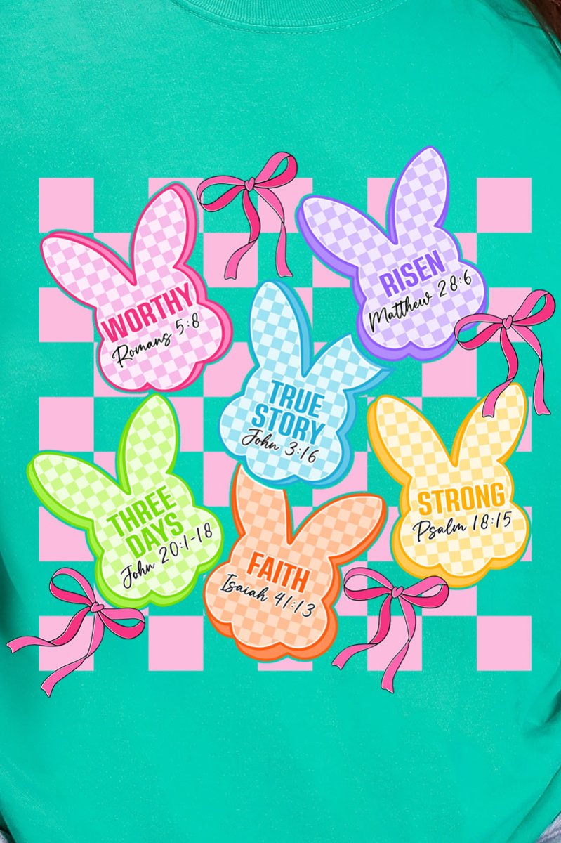 Little Bunnies, Big Faith Comfort Colors Adult Ring - Spun Cotton Tee - Wholesale Accessory Market