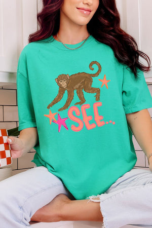 Monkey See, Monkey Do Front & Back Comfort Colors Adult Ring - Spun Cotton Tee - Wholesale Accessory Market