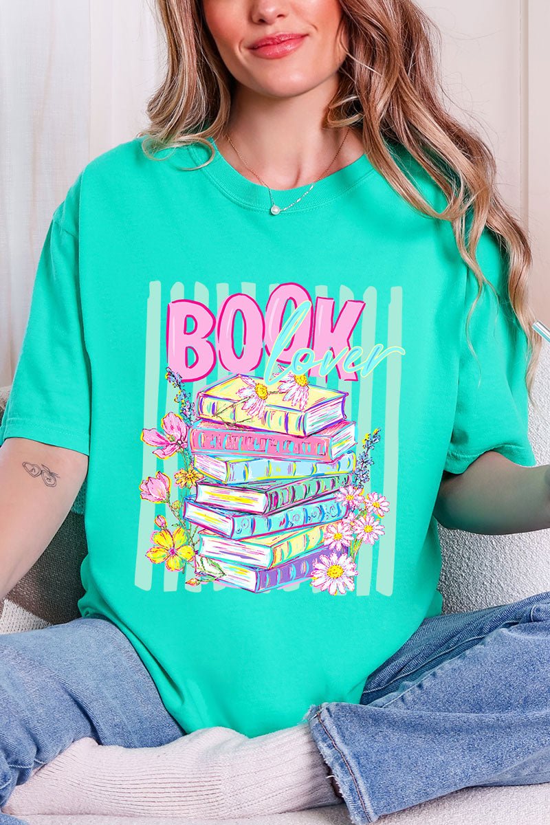 Petals & Paperback Book Lover Comfort Colors Adult Ring-Spun Cotton Tee - Wholesale Accessory Market