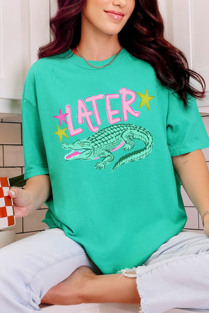 Pink Later Gator Comfort Colors Adult Ring - Spun Cotton Tee - Wholesale Accessory Market