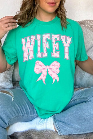 Pink Wifey Coquette Comfort Colors Adult Ring - Spun Cotton Tee - Wholesale Accessory Market