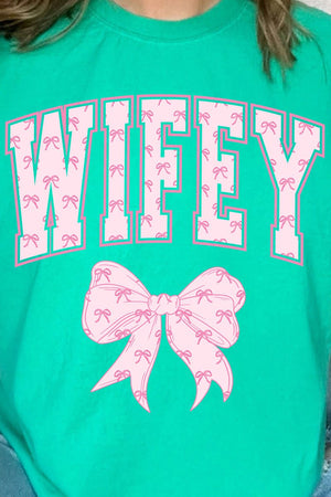 Pink Wifey Coquette Comfort Colors Adult Ring - Spun Cotton Tee - Wholesale Accessory Market