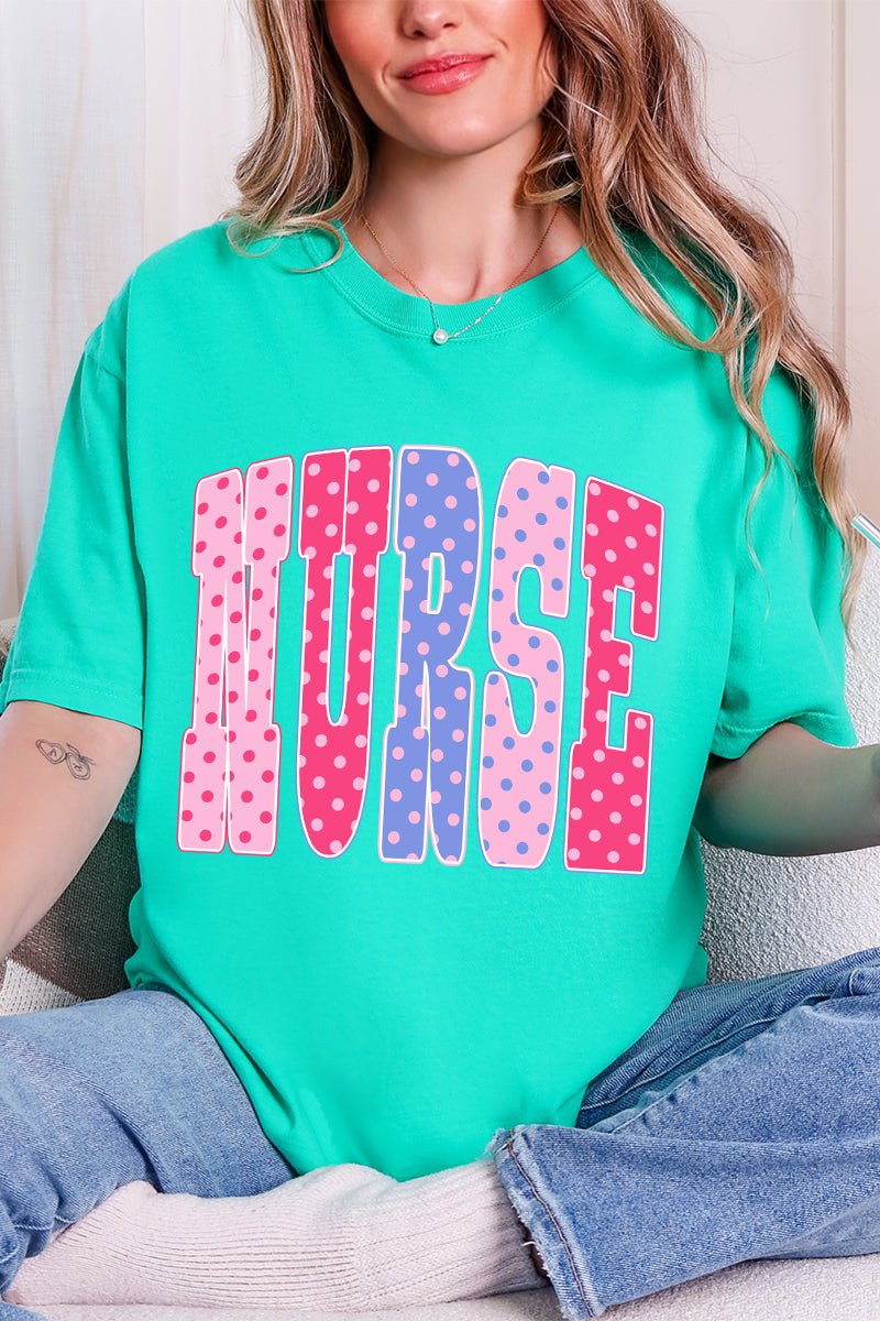 Polka Dot Pop Nurse Comfort Colors Adult Ring-Spun Cotton Tee - Wholesale Accessory Market