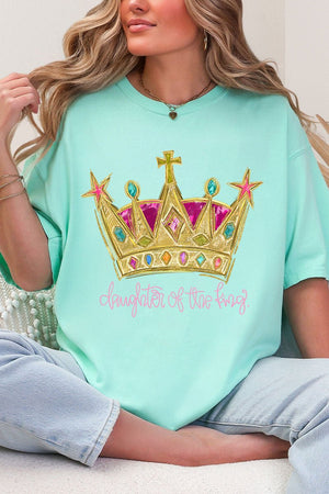 Bejeweled Daughter Of The King Comfort Colors Adult Ring - Spun Cotton Tee - Wholesale Accessory Market