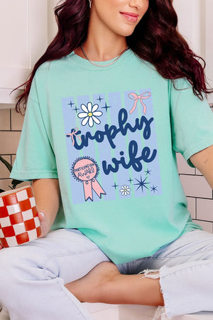Blue Striped Trophy Wife Comfort Colors Adult Ring-Spun Cotton Tee - Wholesale Accessory Market