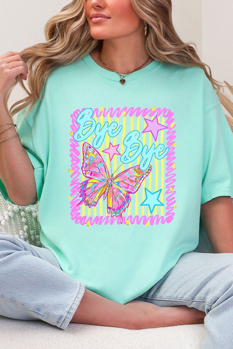 Bye Bye Butterfly Comfort Colors Adult Ring - Spun Cotton Tee - Wholesale Accessory Market