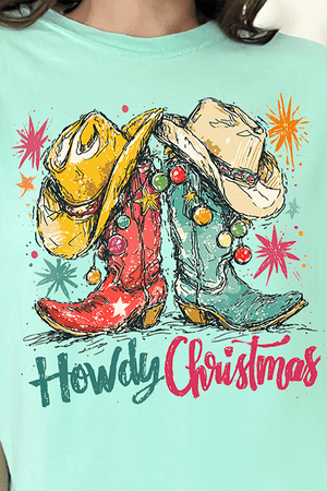 Christmas Boot Scootin' Comfort Colors Adult Ring - Spun Cotton Tee - Wholesale Accessory Market