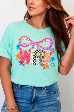 Colorful Preppy Wifey Comfort Colors Adult Ring - Spun Cotton Tee - Wholesale Accessory Market