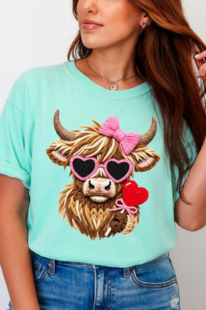 Faux Yarn Highland Romance Comfort Colors Adult Ring - Spun Cotton Tee - Wholesale Accessory Market