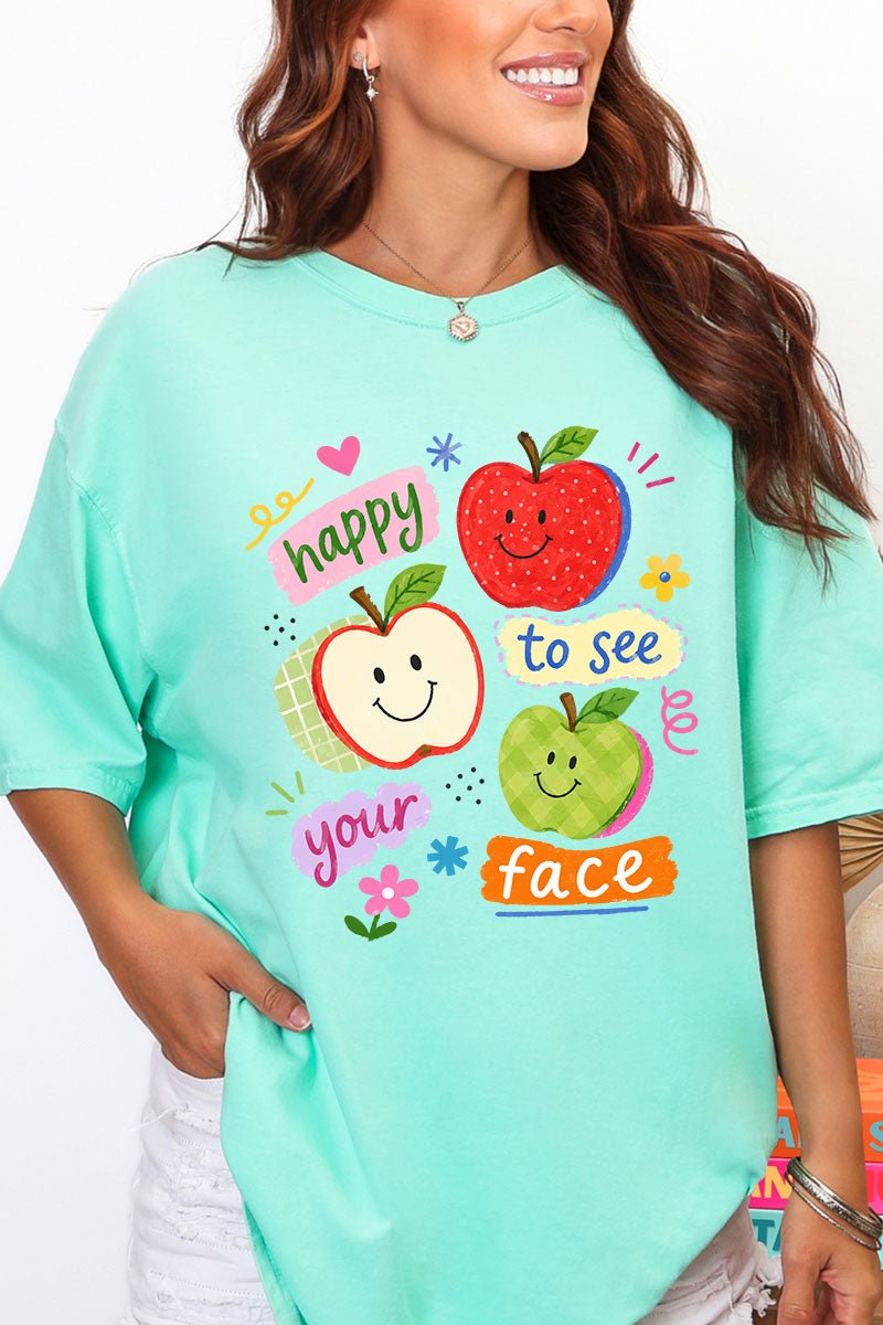 Happy To See Your Face Comfort Colors Adult Ring-Spun Cotton Tee - Wholesale Accessory Market