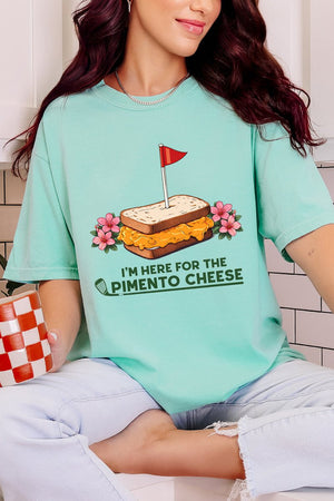 Here For The Pimento Cheese Comfort Colors Adult Ring - Spun Cotton Tee - Wholesale Accessory Market