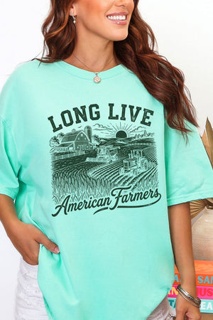 Long Live American Farmers Comfort Colors Adult Ring-Spun Cotton Tee - Wholesale Accessory Market