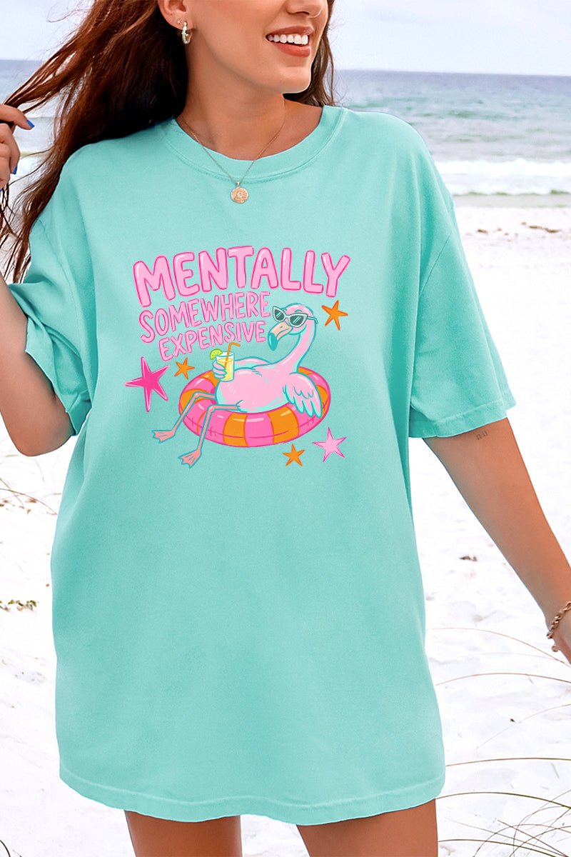 Mentally Somewhere Expensive Comfort Colors Adult Ring-Spun Cotton Tee - Wholesale Accessory Market