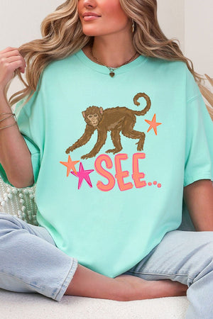 Monkey See, Monkey Do Front & Back Comfort Colors Adult Ring - Spun Cotton Tee - Wholesale Accessory Market