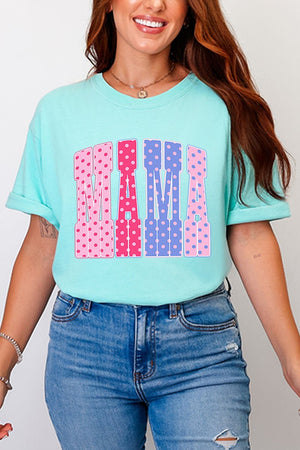 Polka Dot Pop Mama Comfort Colors Adult Ring - Spun Cotton Tee - Wholesale Accessory Market