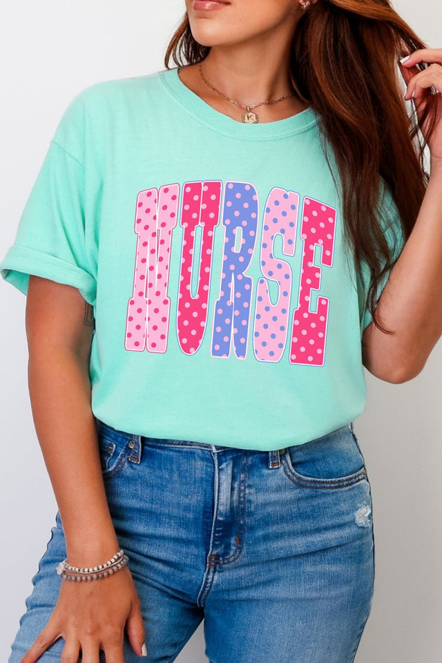 Polka Dot Pop Nurse Comfort Colors Adult Ring-Spun Cotton Tee - Wholesale Accessory Market