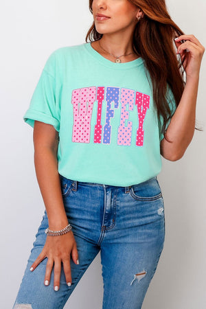 Polka Dot Pop Wifey Comfort Colors Adult Ring - Spun Cotton Tee - Wholesale Accessory Market