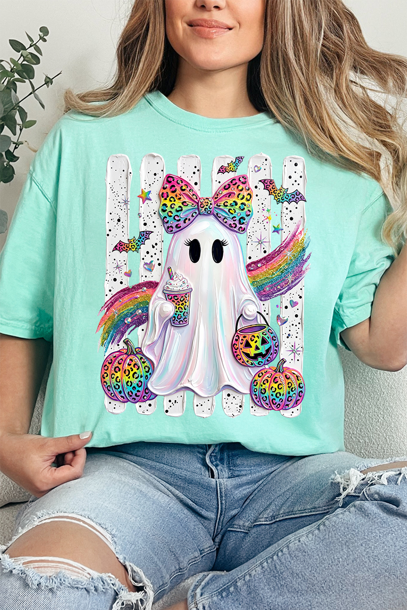 Rainbow Glam Ghost Comfort Colors Adult Ring-Spun Cotton Tee - Wholesale Accessory Market